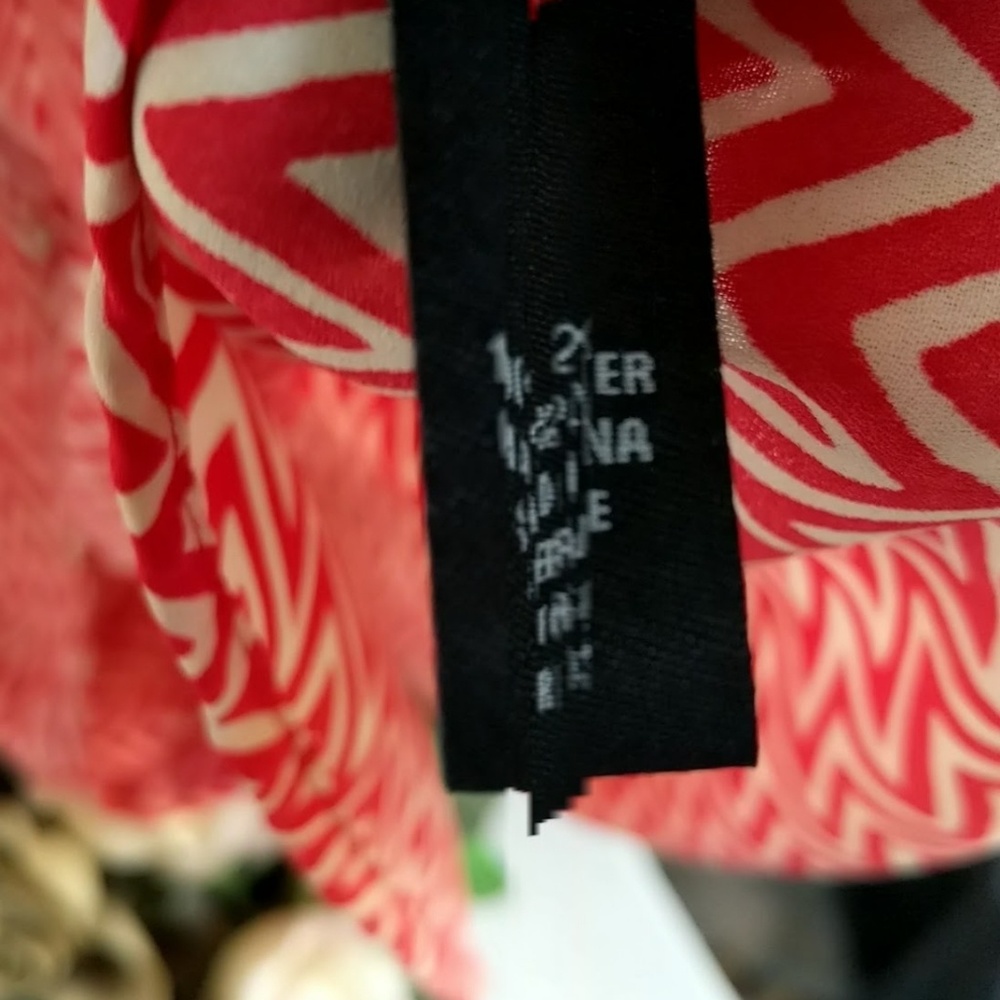 Zac and Rachel Red White Lightweight Blouse - Picture 7 of 8